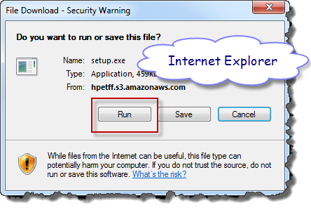 IE Save Or Run